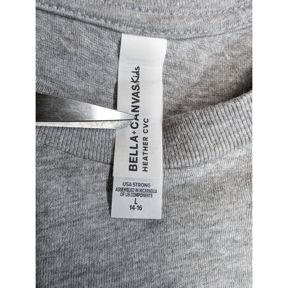 Women's Rights Feminist Graphic T Shirt Youth Sz L Light Heather Gray Protest - Picture 4 of 4